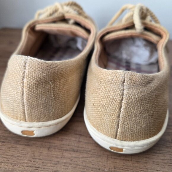 EUC BORN SHOES TAN CANVAS UPPER LACED WOMENS 9.5 - Picture 11 of 16